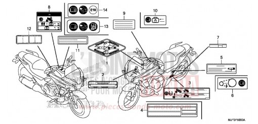 ETICHETTA DI AVVERTIMENTO CTX700AE di 2014